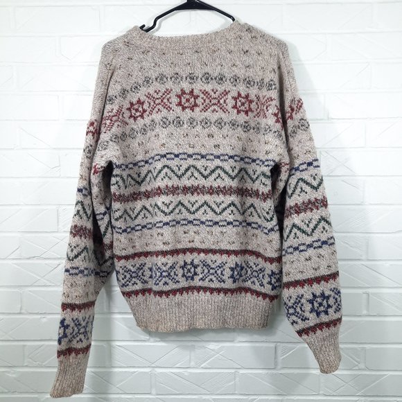 Vintage Wool Blend Environmental Clothing Colorful Fair Isle Knit Sweater - Picture 7 of 7